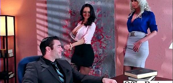  Sex Scene In Office With Slut Hot Busty Girl (Ava Addams & Riley Jenner) video-02